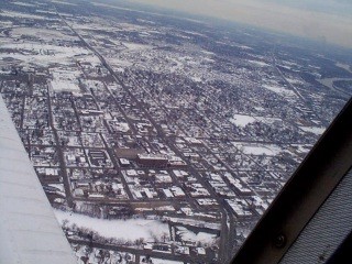 Anoka, Minnesota sky view from 3000 feet